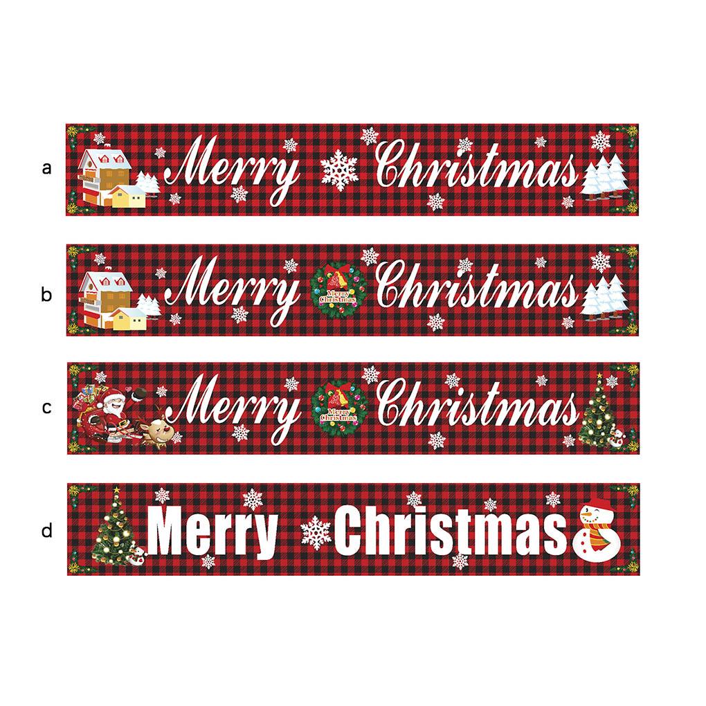 9.7ft Christmas Banner Hanging Background Porch Signs Outdoor Xmas Decor