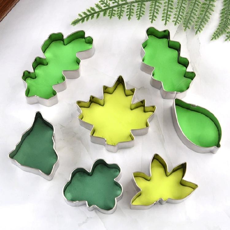 7PCS Stainless Steel Material Pressable Biscuit Cutters Set Cookie Baking Molds