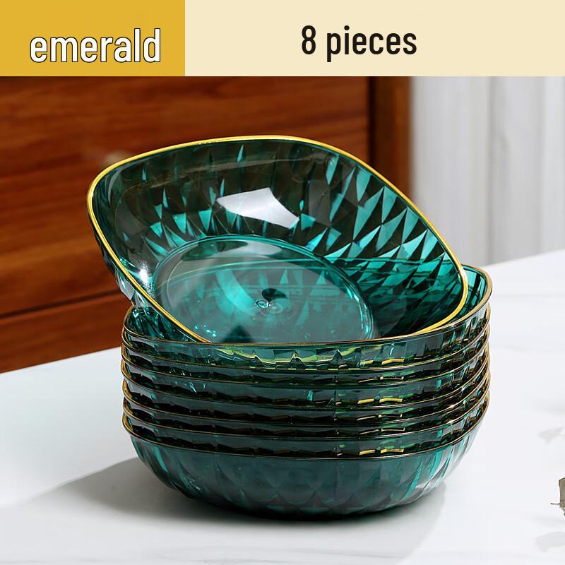 Yange Food-Grade Light Luxury Transparent Table Discard Plates