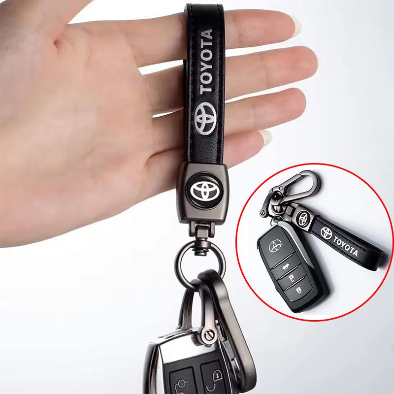 Car Key Chain Ring Keyring For Toyota Corolla Yaris Chr Auris RAV4 Land Cruiser Camry Highlander Prado Auto Keychain Accessories