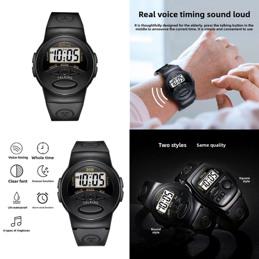 Digitale Sprachbericht-Uhr für Ältere mit Zeitanzeige für Senioren und blinde Benutzer