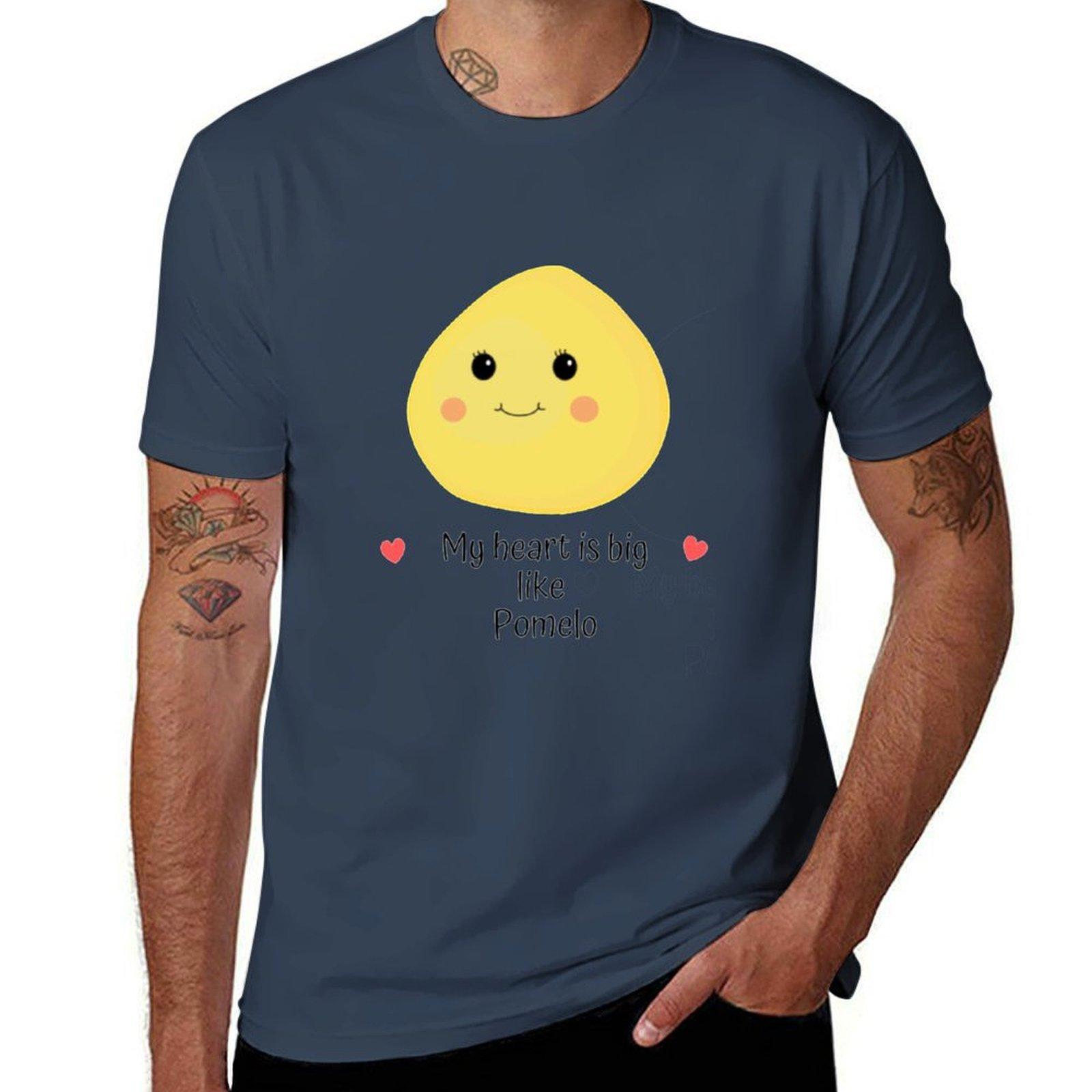 Kawaii Big Heart Pomelo Tshirt Lightweight Sport Basic Tshirt S