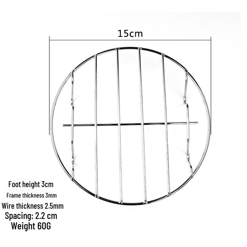 15-25cm Stainless Steel Non-Magnetic Steaming Rack for Vegetables
