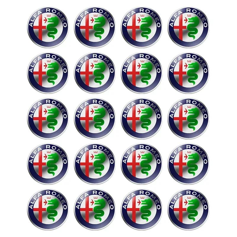Car Stickers For Alfa Romeo For 11mm 14mm Car Key Metal Emblem Sticker Accessories Alfa Romeo Giulia Stelvio Giulietta 156 159