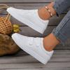 Pantofi Casual tip Board Albi cu Velcro pentru Femei, Primăvară-Toamnă, Încălțăminte Sport Versatilă pentru Studenți.