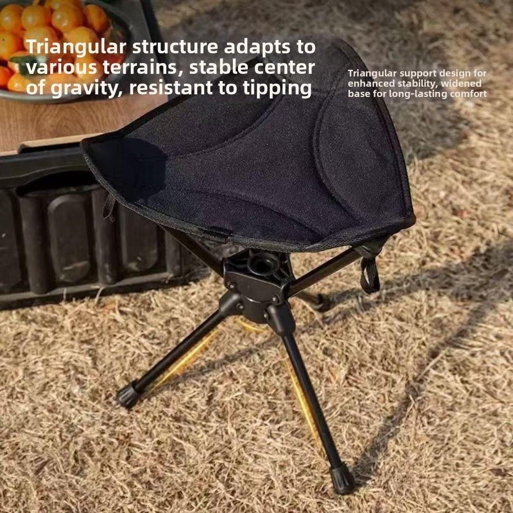 Foldable Folding Rotating Stool Wear-resistant Fishing Chair Portable Mazza Stool Outdoor Camping