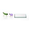 Decorative Glass Spirit Horse Set Obon Decoration Cucumber Eggplant Cow Celebration Mourning Interior Goods