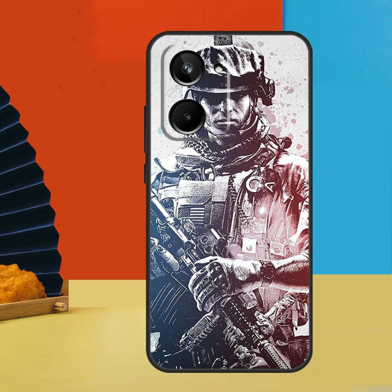 Army Soldier Special Forces For Realme GT Neo 5 GT3 GT5 9 10 11 12 Pro Plus C25s C21Y C30 C31 C33 C35 C51 C53 C55 Case