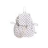 Girl Multiple Pockets Polka Dot Backpack Drawstring Lace-up Cloth Versatile Daypack Preppy Korean Lightweight Backpack Business