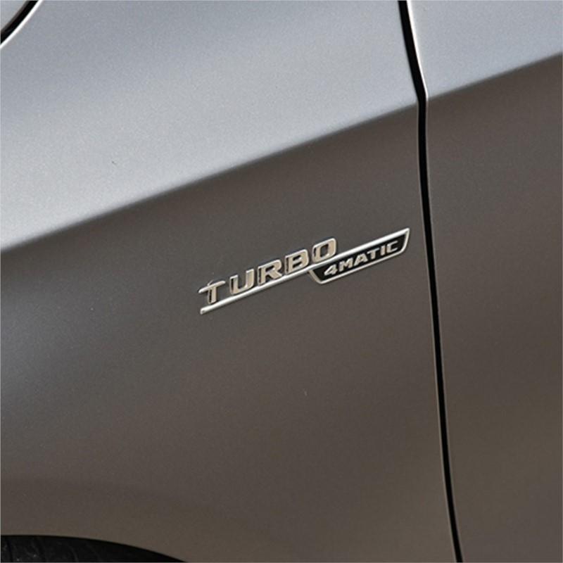 ABS V8 BITURBO 4MATIC Badge Sticker Car Body Trunk Fender Decoration For Mercedes Benz AMG W203 W206 W220 W205 W211 W210 W108