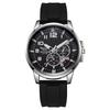 Casual Fashion Business Silicone Scale Calendar Men'S Atmospheric Dial Youth Quartz Watch