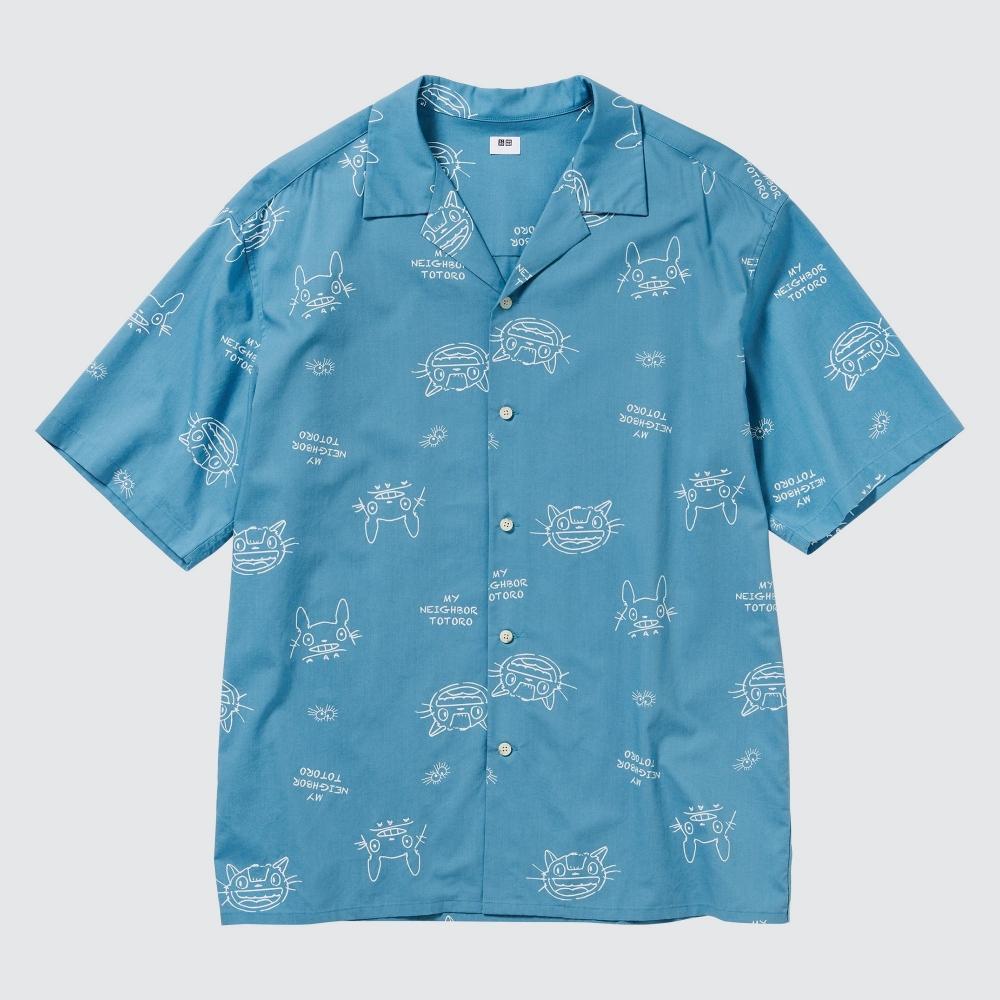 

UNIQLO STUDIO GHIBLI рубашка с открытым воротником и коротким рукавом B
