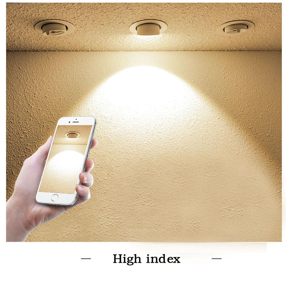 Led COB Downlight Recessed Light 360 Degree Adjustable Angle 5W 12W 20W 30W 40W Spot Lamp Living Room Office Mall Bar AC110-240V