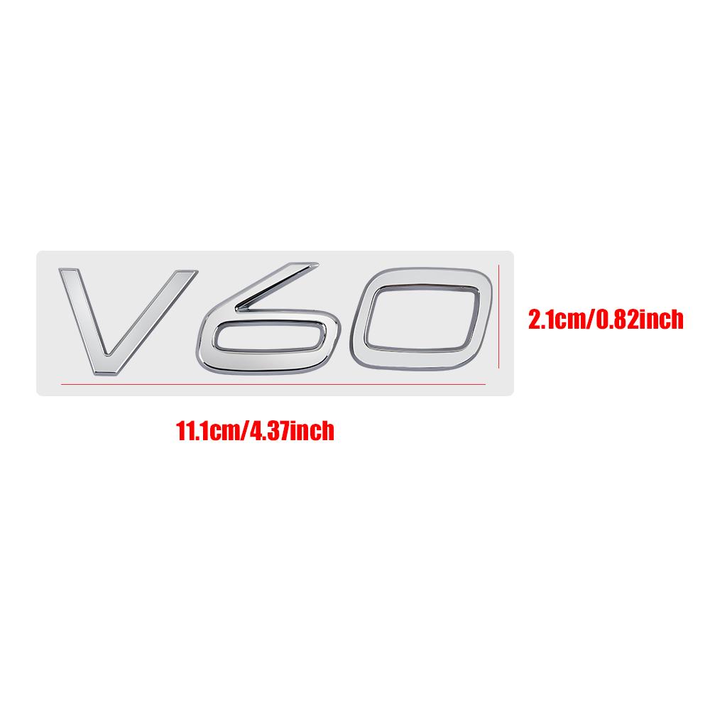 3D ABS Samolepka s emblémem zadních písmen pro auto Volvo V50 V60 V90 Dekorativní doplňky pro auto