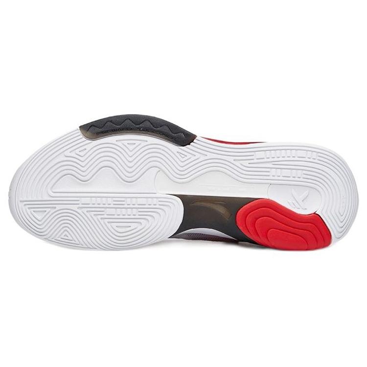 New Anta KT6 Low Cushioning Anti Slip And Wear Resistant Low Top Basketball Shoes White Red 112131102-2