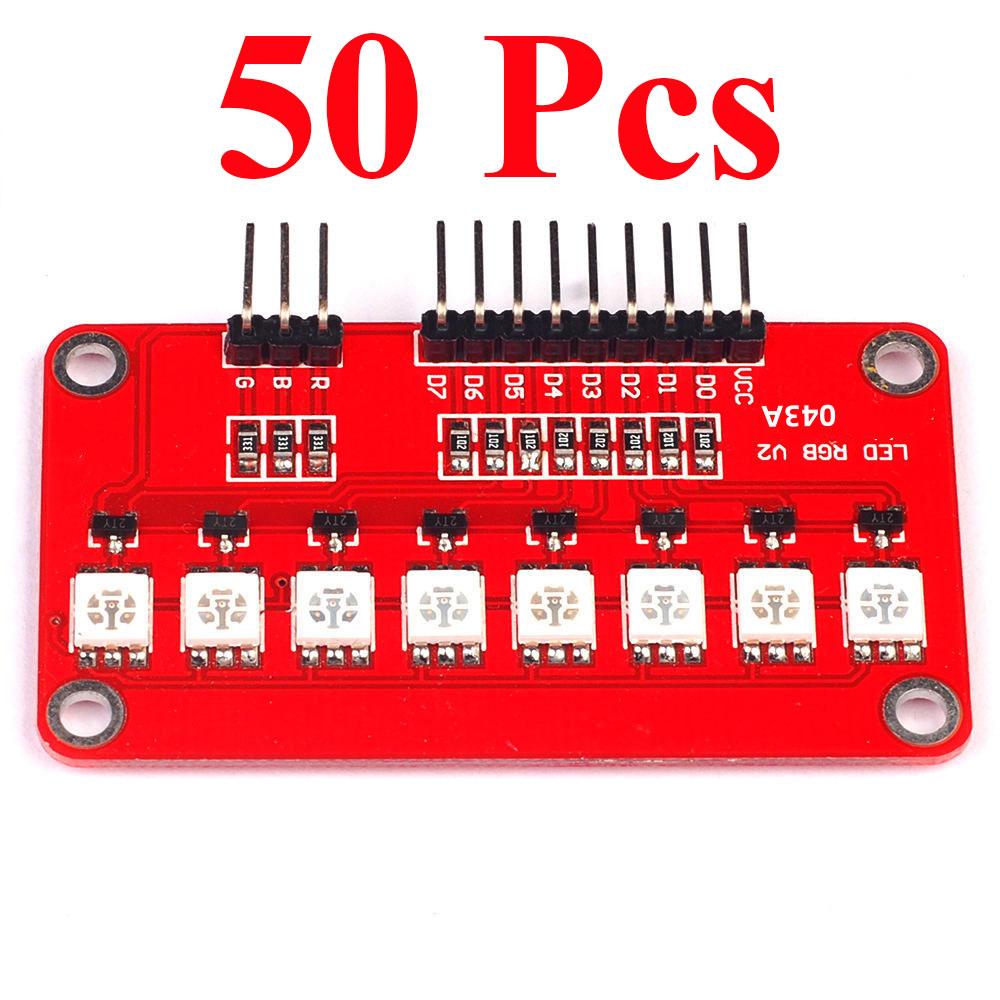 2~100Pcs 5050 RGB Full Color LED Water Flow Light Module Programmable Lamp Board Accessories For Microcontroller Smart Car Robot
