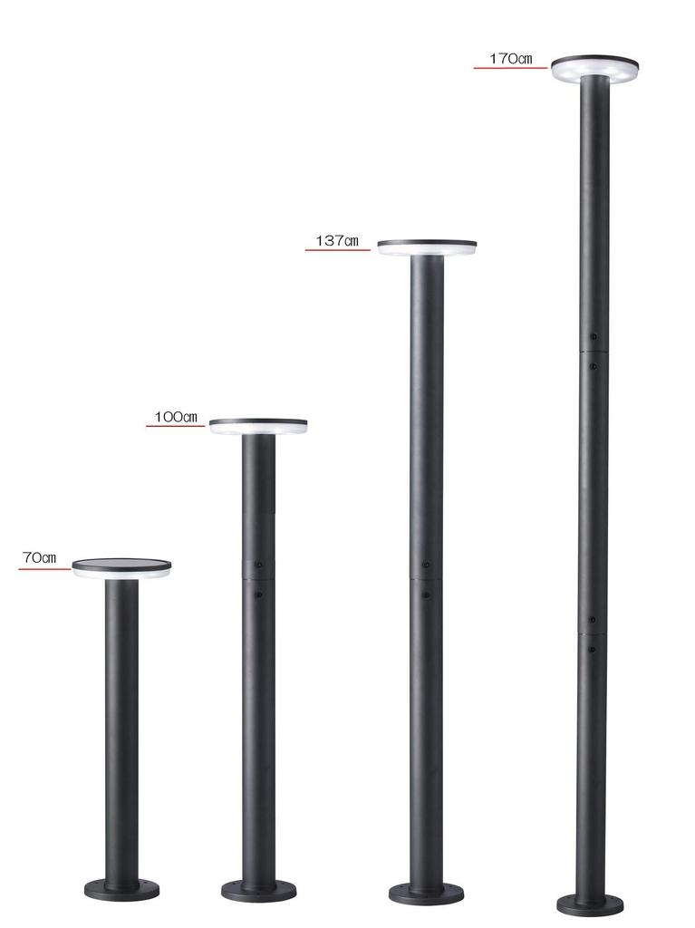 Rain-resistant GWSOLAR Solar LED Street Light, 100lm Brightness, White or Warm White, Remote Control Adjustable, 2-3 Days of Continuous Use On a Full