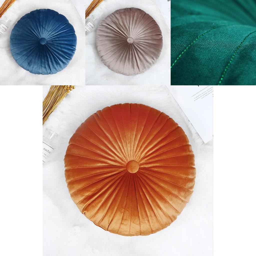 Cozy Round Pumpkin Back Seat Chair Cushion With Soft Velvet Touch And Durable Design