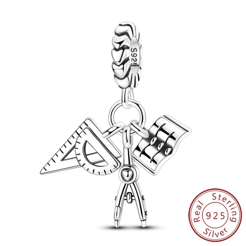 Original Copper Charms Beads Cute Mushroom Unicorn Love Wings Pearl Charm For Bracelet Pendant Woman Girl Jewelry