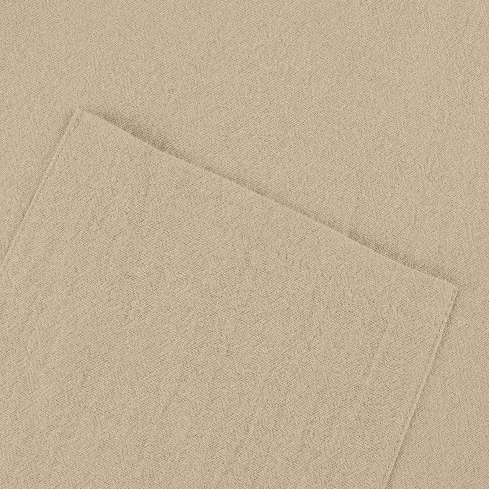 Платье средней длины из хлопка и льна с V-образным вырезом и короткими рукавами — фото 6