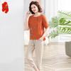 Elderly Women's Summer Versatile Short-Sleeve Top and Pants Set