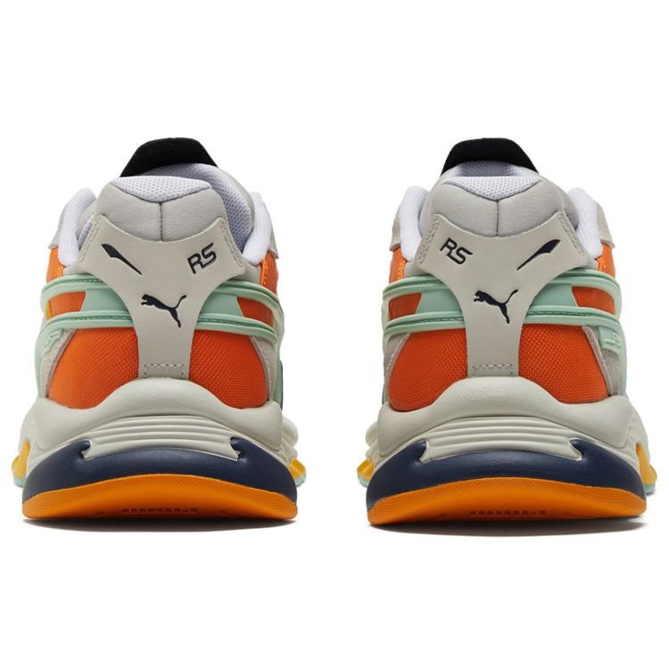 Puma Rs-Connect Fabric And Leather Comfortable Versatile Low-Top Lifestyle Sneakers Unisex Sneakers Bright-Orange 382088-01