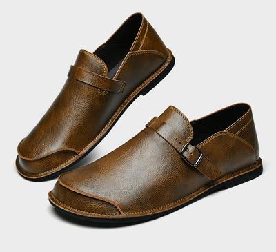 FashionGenuine Leather Male Casual Shoes Handmade Mens Loafers Moccasins Breathable Slip On Driving Shoes Leisure Business Dress Flats