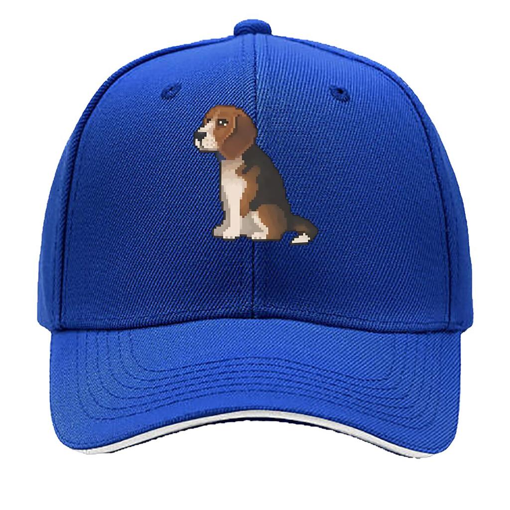 Beagle Pixel Dog Art Hip Hop Hat Fashion Outdoor Sports Sandwich Baseball Cap