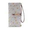 Portafoglio Lungo da Donna Fantasia Alberi Carini Design Foresta Ragazza Portamonete con Zip Signora Porta Documenti Carte di Credito Portafoglio a Busta in Pelle PU Borsa per Soldi