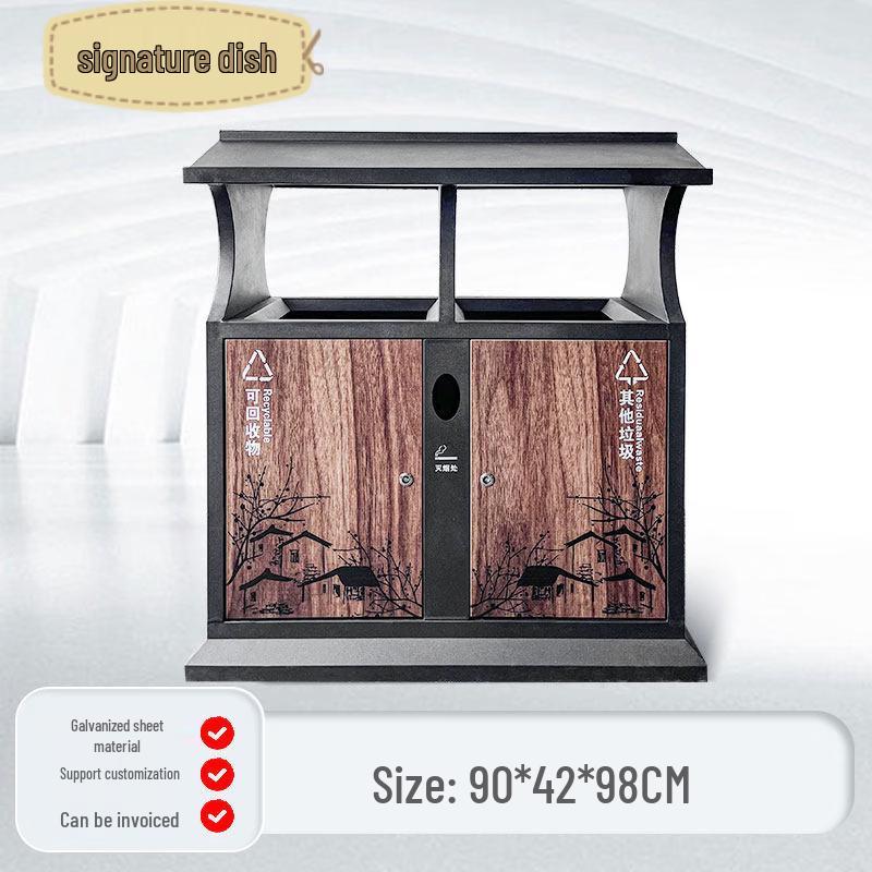 Stainless Steel Outdoor Classic Trash Can