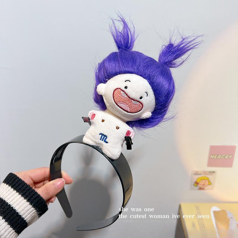 Plush Doll Headband Constellation Doll Hairband Cute Hairhoops Cosplay Headwear Hair Accessories