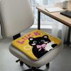 Cartoon Seat Cushion Faux Cashmere Texture Chair NonSlip Bottom Luxurious Pad