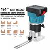 1000W Electric Trimmer  Wood Router with Li-ion Battery for 18V Battery Blue Cordless Engraving Slotting Trimming Machine