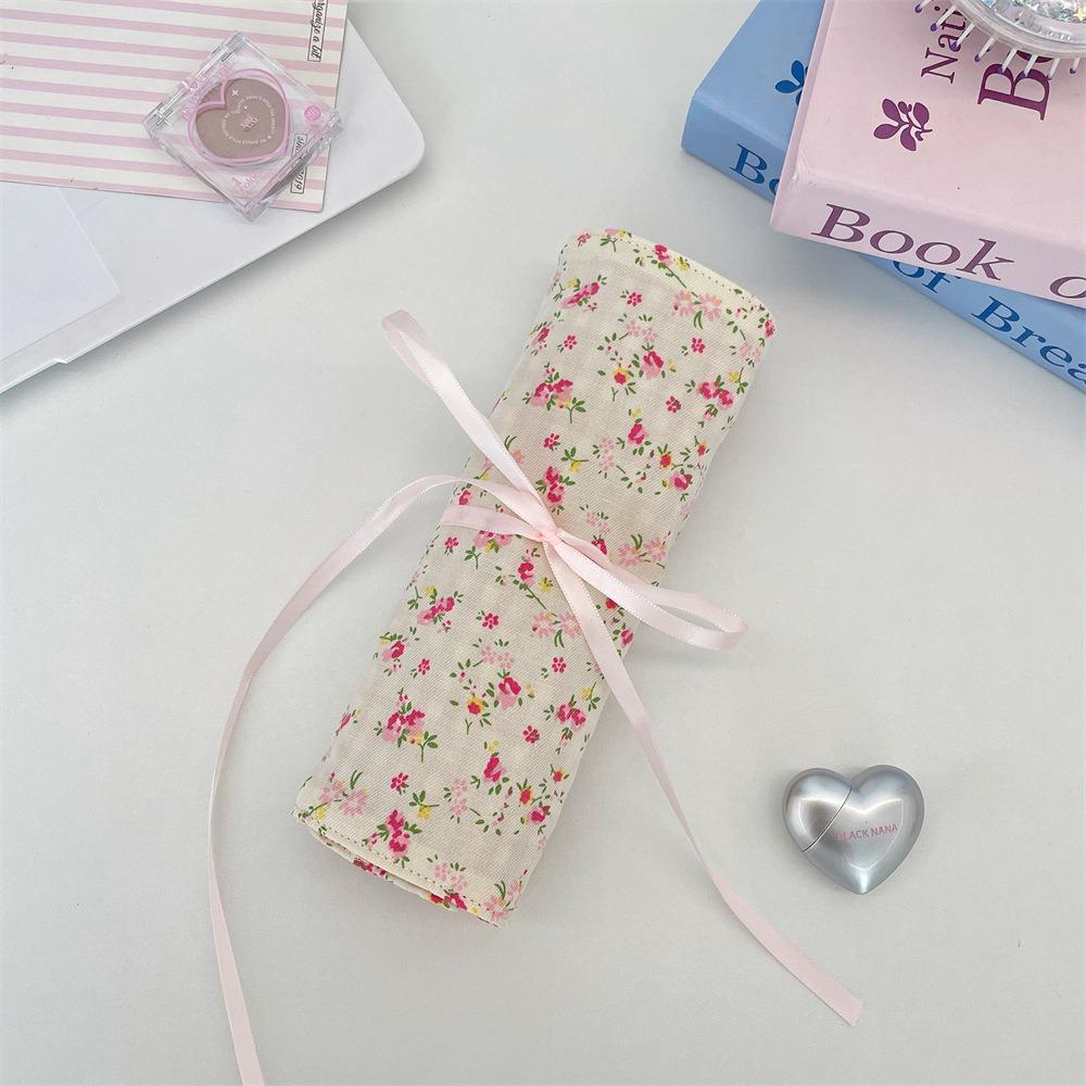 

Floral Makeup Brush Storage Bag Large Capacity Wash Storage Pouch New Beauty Tools Organizer E