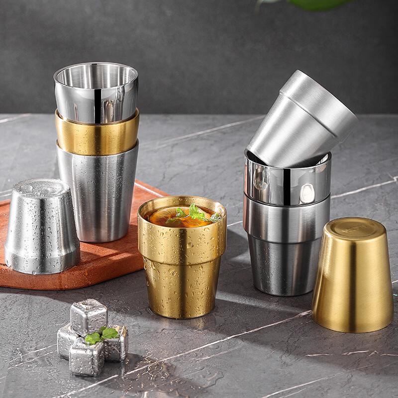 Shengjia 201 Stainless Steel Double-Wall Beverage Cups