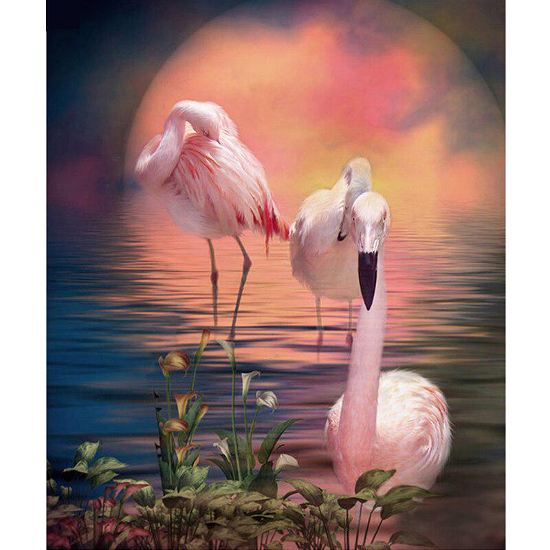 Diamond Embroidery Sunset Flamingo Diy Diamond Painting Cross Stitch Decor Diamond Mosaic Home Gift