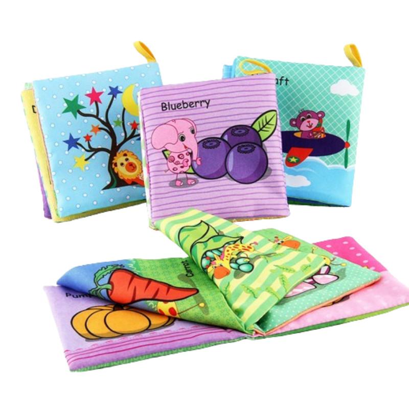 2017 Baby Cloth Book Early Education Toy English Cognitive Handheld Book Tear-resistant With Rustling Paper Bb Call