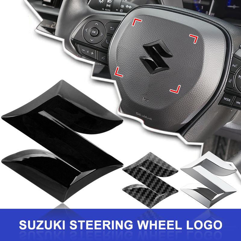 4,9*5cm ABS Auto Lenkrad Mittel Emblem Aufkleber Zubehör für Suzuki Samurai Ltz 400 Vitara Gsr 600 Jimny Escudo Swift Strom 650 Alto