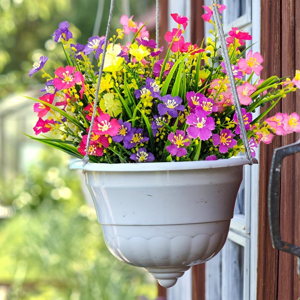 12PCS Artificial Daisy Flowers, Plastic Fake Flowers for Home Indoor Outside Garden Patio Window Porch Farmhouse Decor, Outside