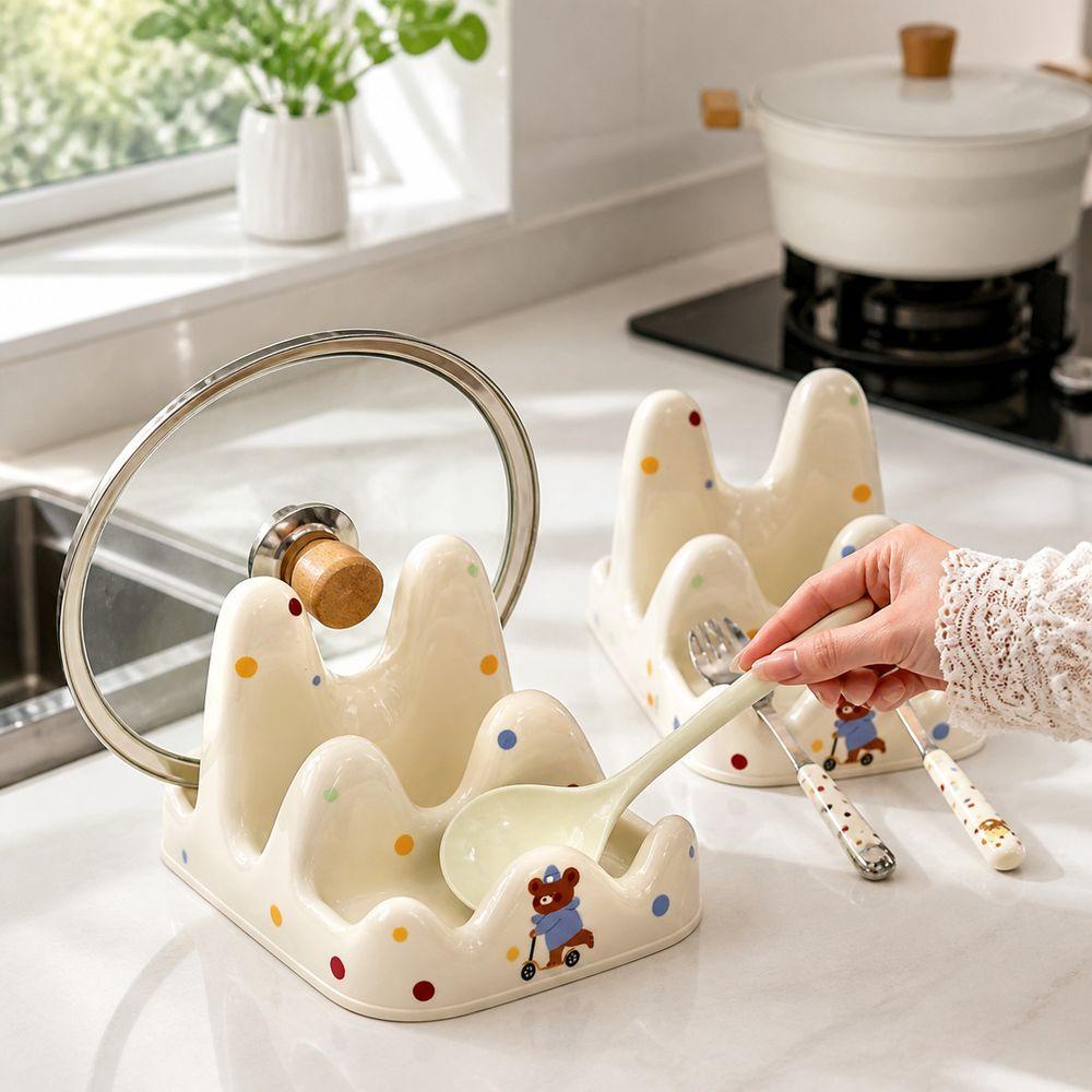 Cartoon Pot Lid Holder Multifunctional Kitchen Storage Holder  Kitchen Tools