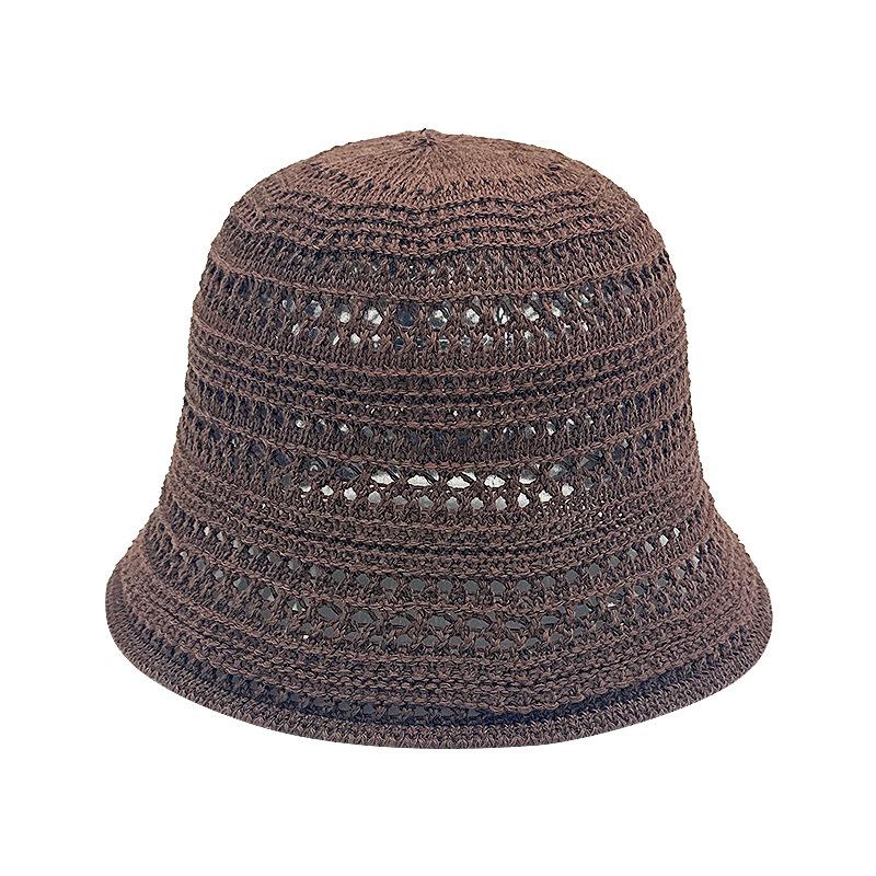 Spring and Summer Hollow Breathable Fisherman Hat Retro Mesh Cool Sun Protection Hat Casual Basin Hat