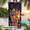 Five Nights At Freddy’s Beach Towel, Personalized Custom Text, Quick Dry Soft Large Towel For Swimming Pool Travel