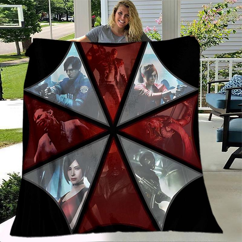 1pc Resident Evil Theme Blanket Seasonal Home Decorative Throw for Room, Gift Idea for , Living Room .K077