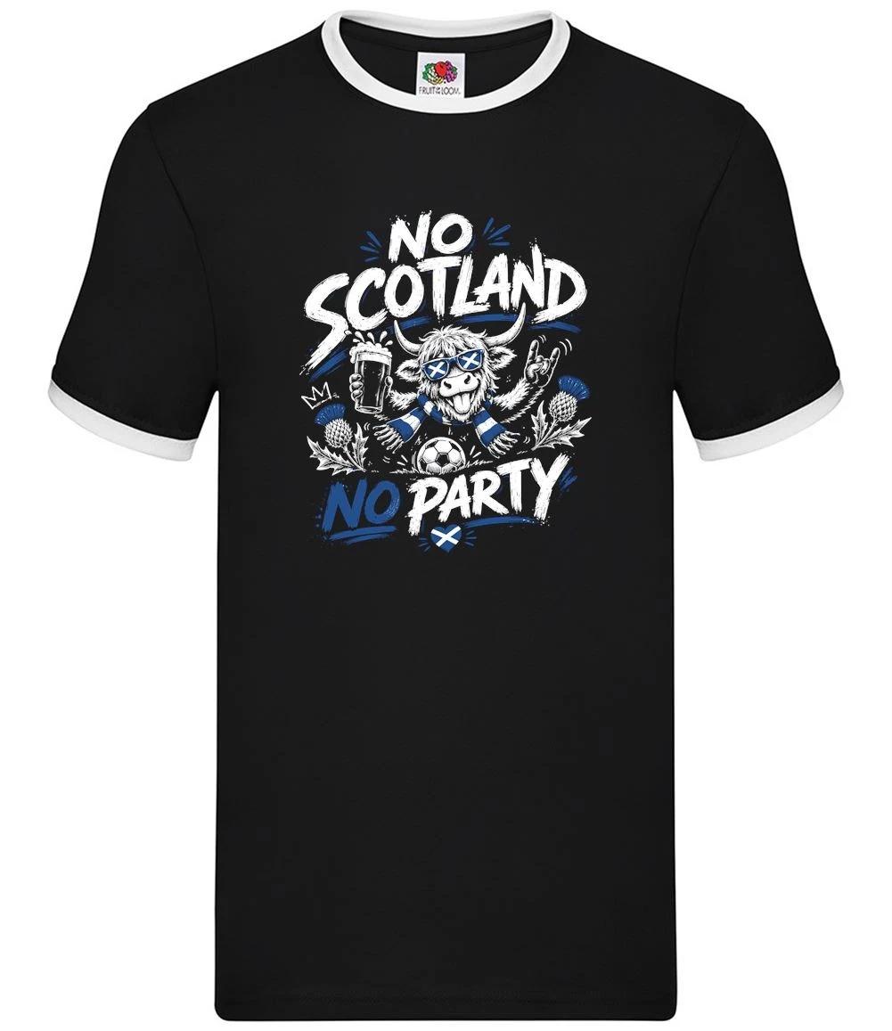 No Scotland no Party Football - Mens Ringer - fan love supporter support team L