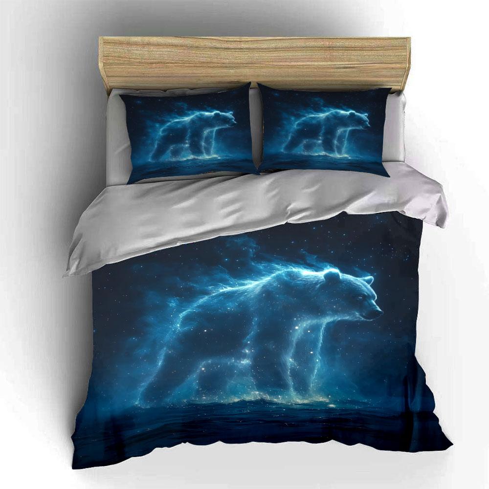 Cosmic bear in starlight Bedding sets Duvet covers Pillowcases(1* Duvet Cover 2* Pillowcases without duvet insert)