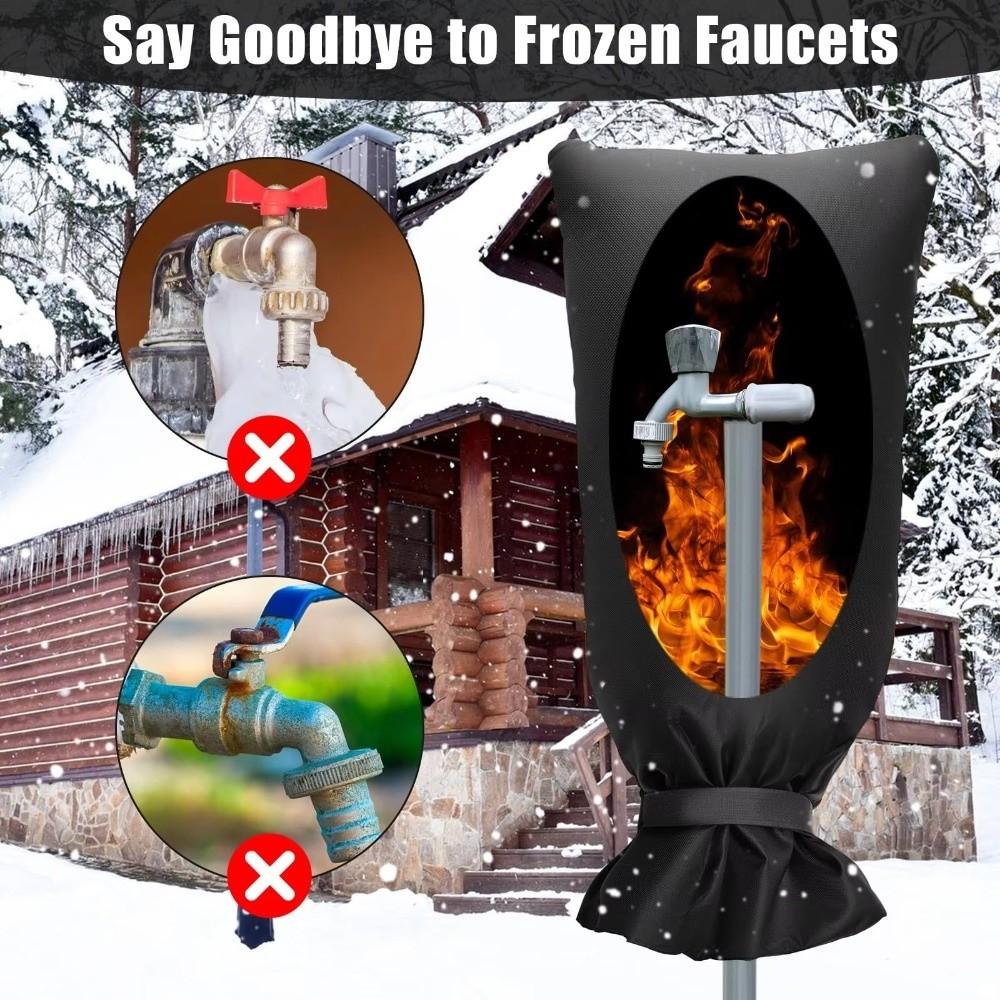 Protecție la Îngheț Robinet Husă Anti-Îngheț Pânză Oxford Mâneci Izolatoare pentru Robinet Exterior