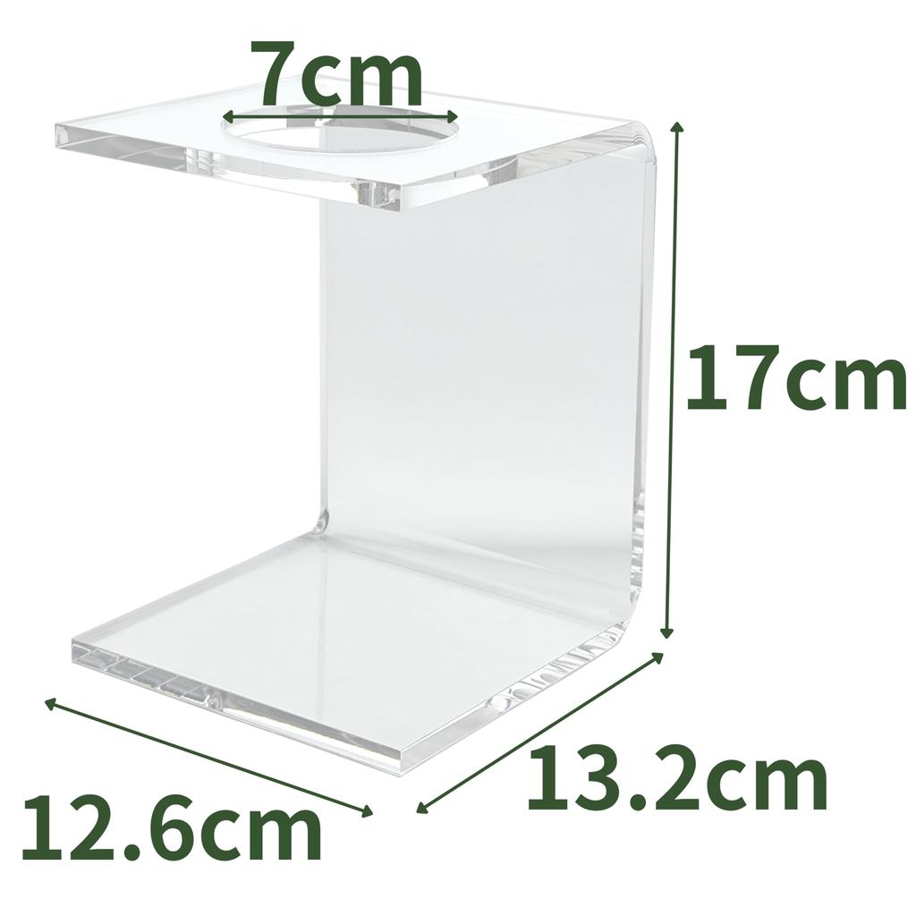 Tsukushido Coffee Drip Stand, Dripper Stand, Station, Clear Acrylic, Modern, Simple, Minimalist, Stylish, Width 12.6cm, Depth 13.2cm, Height 17cm