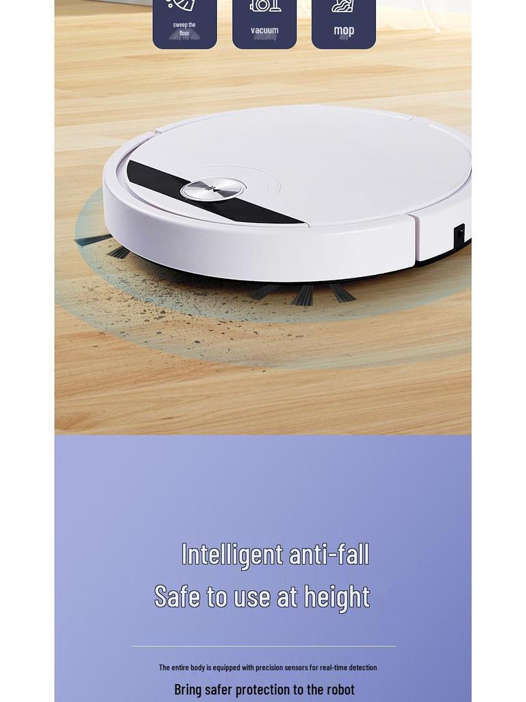 Smart 3-in-1 Robot Vacuum: Suction, Sweep & Mop with Remote Control and Water Tank