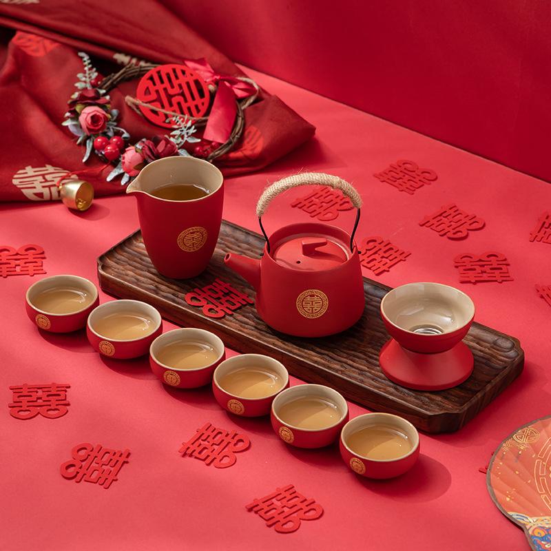 Wedding Banquet Gifts for Newcomers, Engagement Gifts for Girlfriends and Brides, Dowry, Practical Ceramic Tea Set