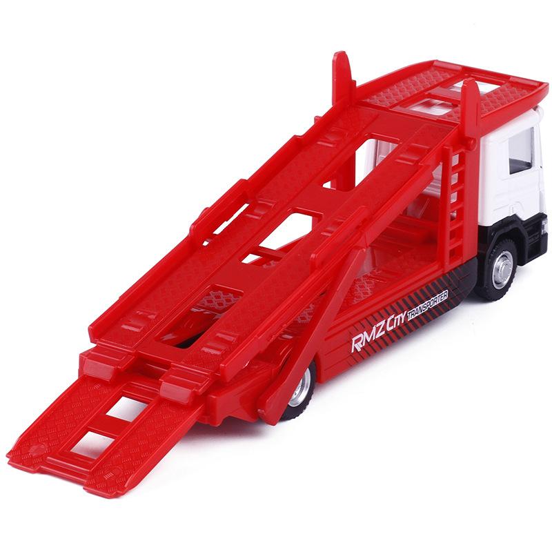 1/64 Scania Truck Carrier Transporter Przyczepa Kolor Biały